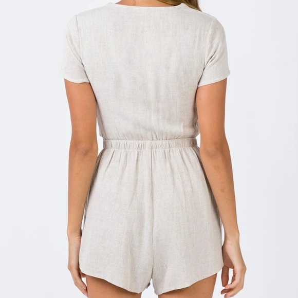 Princess Polly Ragnar Tie Front Romper - Picture 3 of 6